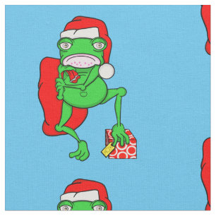 Funny Frog Wearing A Red Jultomten Hat Tyg