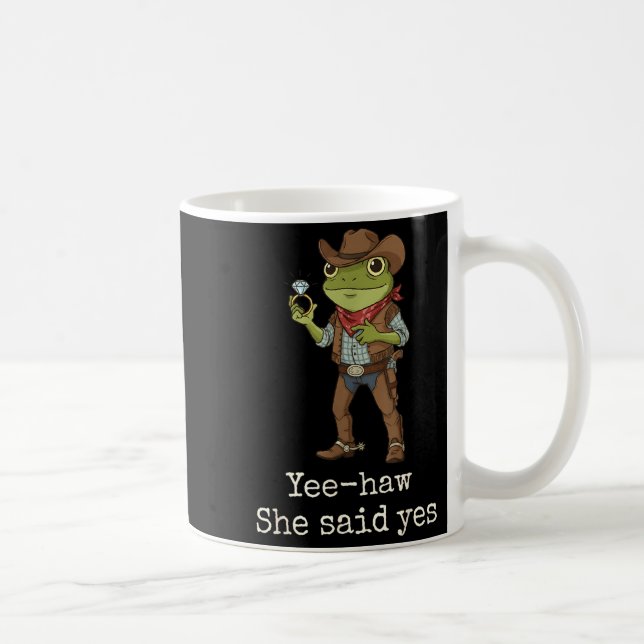Funny Frog Western Engagement Matching Couples Tee Kaffemugg (Höger)