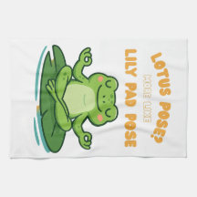 Funny Frog Yoga Tecknad Lotus Lily Pad Pose Design