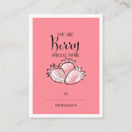 Funny Fruit Pun Berry Classroom Valentine Card Tidsbeställning Kort