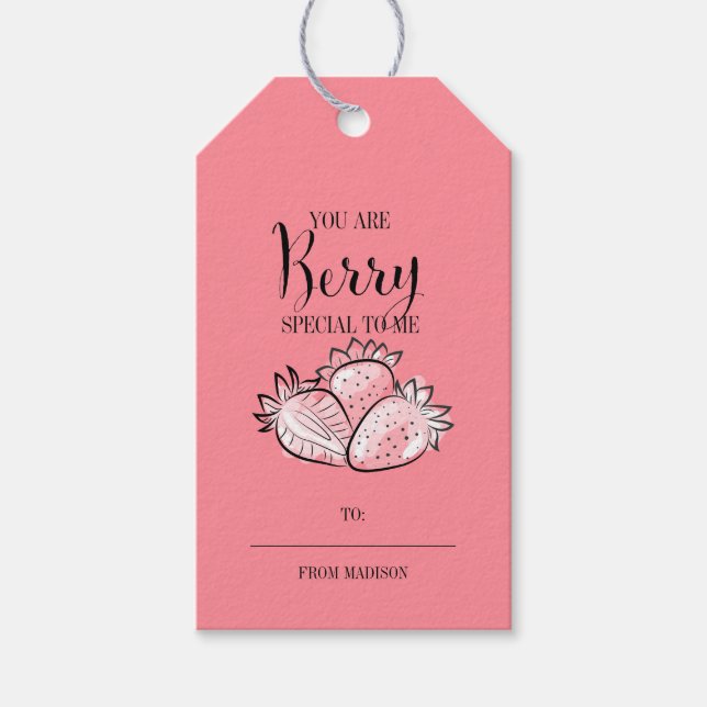 Funny Fruit Pun Berry Speciella Valentine Gift-Mär Presentetikett (Framsidan)