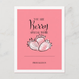 Funny Fruit Pun Berry Speciellt Valentine-vykort Helg Vykort