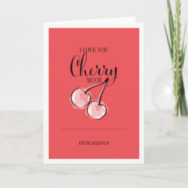 Funny Fruit Pun Cherry Valentine Card Helgkort