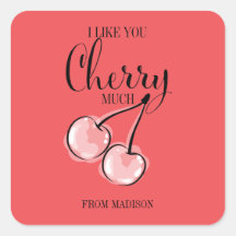 Funny Fruit Pun Cherry Valentine Sticker
