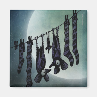 Funny Full Moon Fladdermus Magnet
