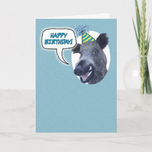 Funny Fullt Boar Birthday Kort