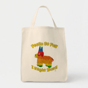 Funny Fullt Pinata Tecknad Party Time Epic Joy Tygkasse