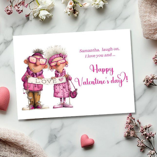Funny Fun Valentine Card Quirky Couple Humor Julkort (Funny Fun Valentine Card Quirky Couple Humor)