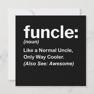 Funny Funcle Definition Gift Farbror Gifts Julkort