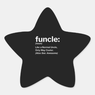 Funny Funcle Definition Gift   Farbror Gifts Stjärnformat Klistermärke