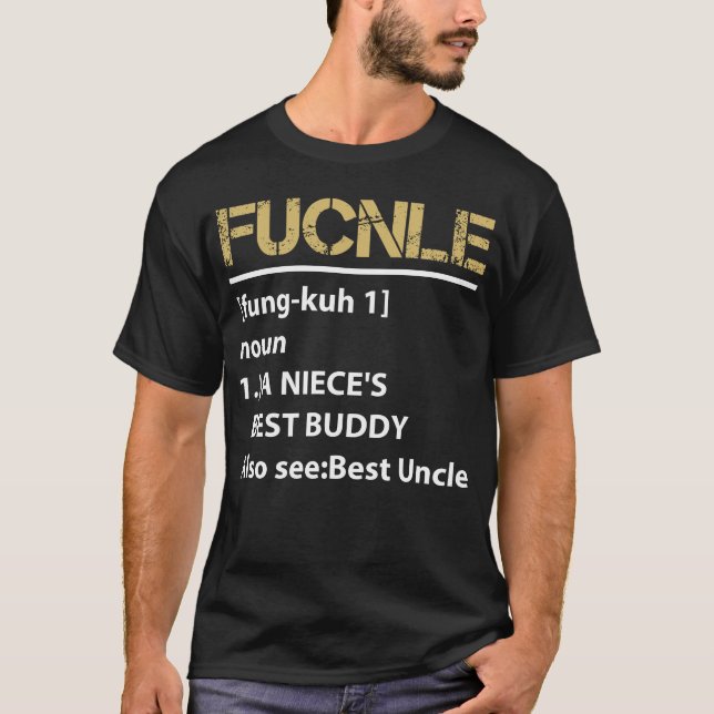 Funny Funcle Definition Manar T Shirt (Framsida)