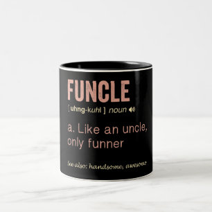 Funny Funcle Definition Två-Tonad Mugg