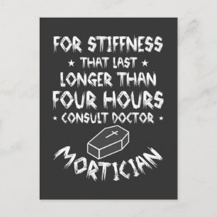 Funny Funeral Director Humor Mortician Professiona Vykort