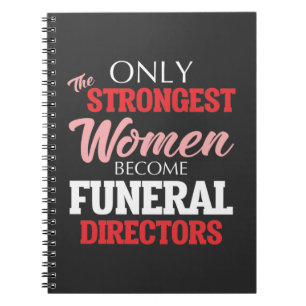 Funny Funeral Director Woman Mortician Mamma Anteckningsbok