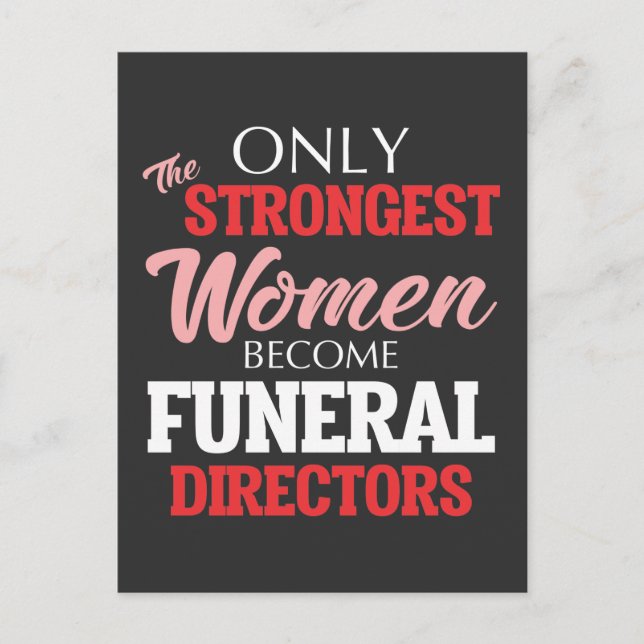 Funny Funeral Director Woman Mortician Mamma Vykort (Framsida)