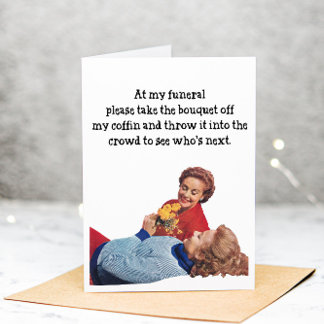 Funny Funeral Get Older Birthday Greeting Card Tack Kort