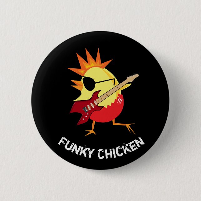 Funny Funky Chicken Knapp (Framsida)
