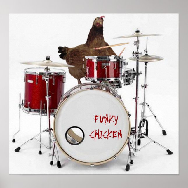 Funny FUNKY CHICKEN poster (Framsidan)