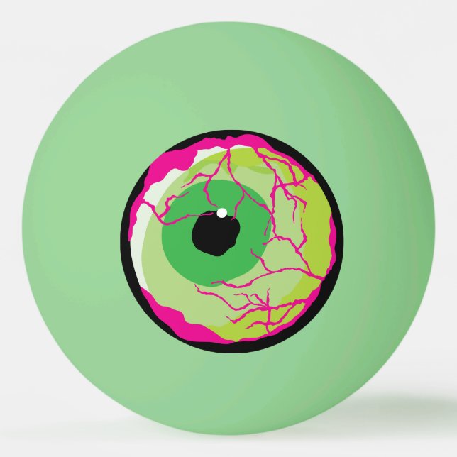 Funny Funky Zombie Eyeball Beer eller Pingisboll (Framsidan)