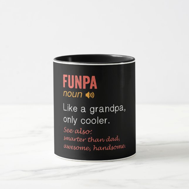 Funny Funpa Definition Mugg (Center)