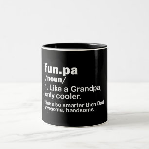 Funny Funpa/Grandpa-definition Två-Tonad Mugg