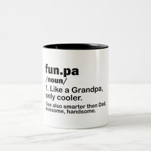 Funny Funpa/Grandpa Definition Two-Tone Coffee Mug Två-Tonad Mugg