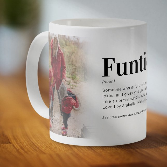 Funny Funtie Definition Auntie Photo Coffee Mugg (Skapare uppladdad)