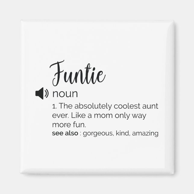Funny Funtie Definition Magnet (Framsidan)