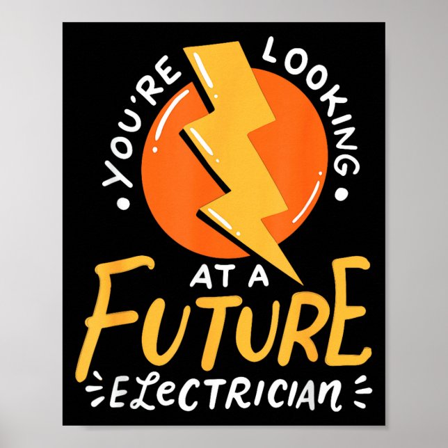 Funny Future Electrician Electrical Engineer  Poster (Framsidan)