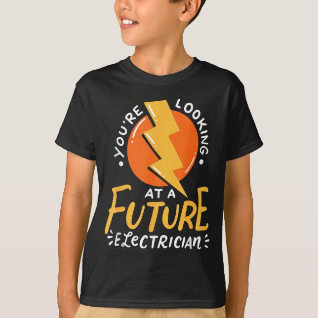 Funny Future Electrician Electrical Engineer  T Shirt (Framsida)
