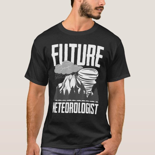 Funny Future Meteorolog Gift För barn Coola Mete T Shirt (Framsida)