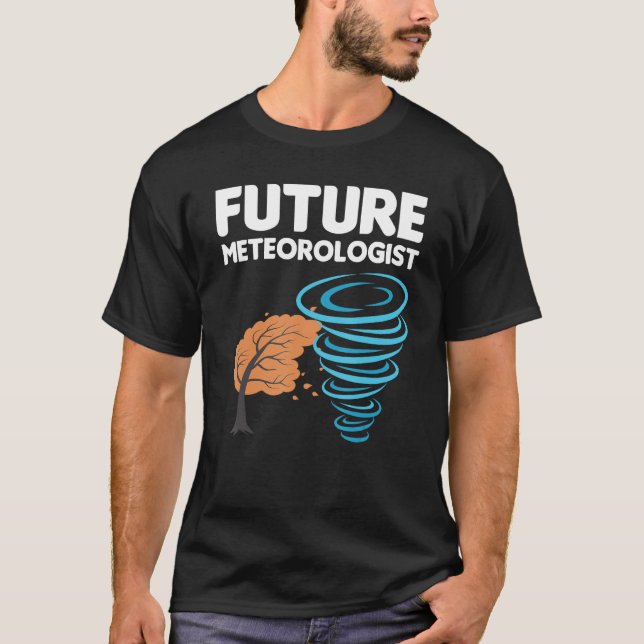 Funny Future Meteorolog Gift För barn Coola Mete T Shirt (Framsida)