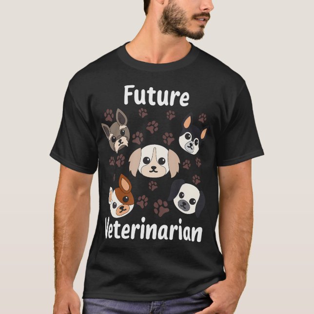 Funny Future Veterinarian Outfit  Cute Aspiring Ve T Shirt (Framsida)
