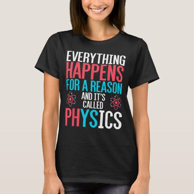 Funny fysiker Science Gift Equation Physics T Shirt (Framsida)