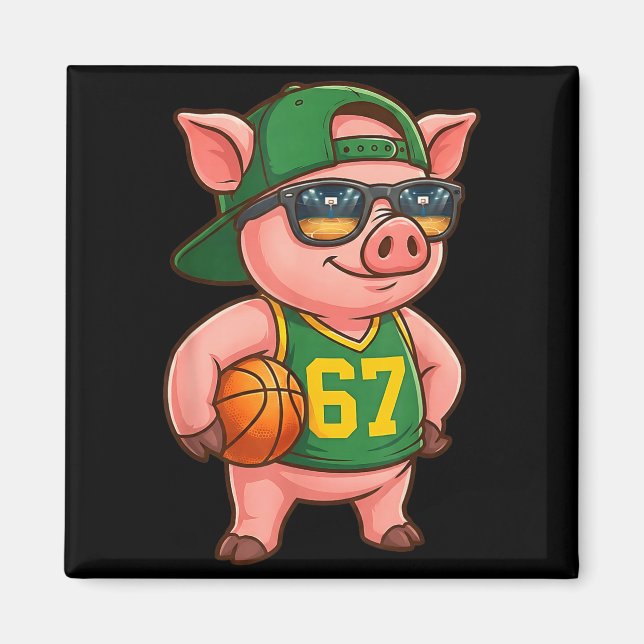 Funny G Basketball 67 Gen Alpha Slang Srts Men Boy Magnet (Framsidan)