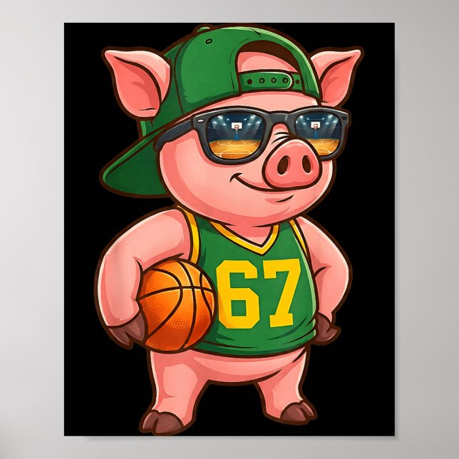 Funny G Basketball 67 Gen Alpha Slang Srts Men Boy Poster (Framsidan)