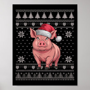 Funny G Ugly jul Sweater Santa Julafton Pjs Poster