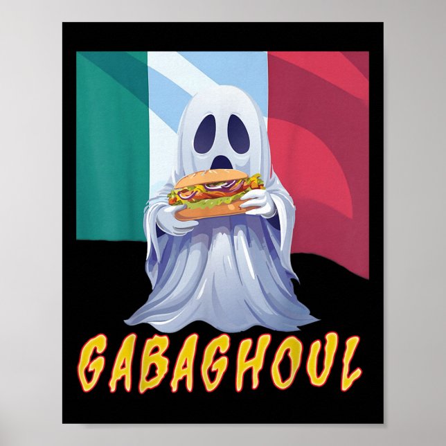 Funny Gabaghoul Gabagool Italienska Hallowee Poster (Framsidan)