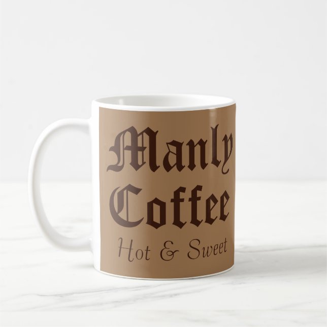 Funny Gag Gift Hett Manly Coffee Mugg (Vänster)