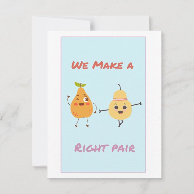 Funny Galentines Card och Cute Besties Pun Julkort (Framsida)