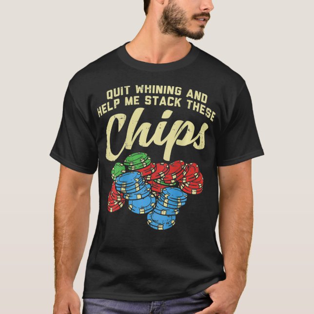 Funny Gambling-spelaren T Shirt (Framsida)