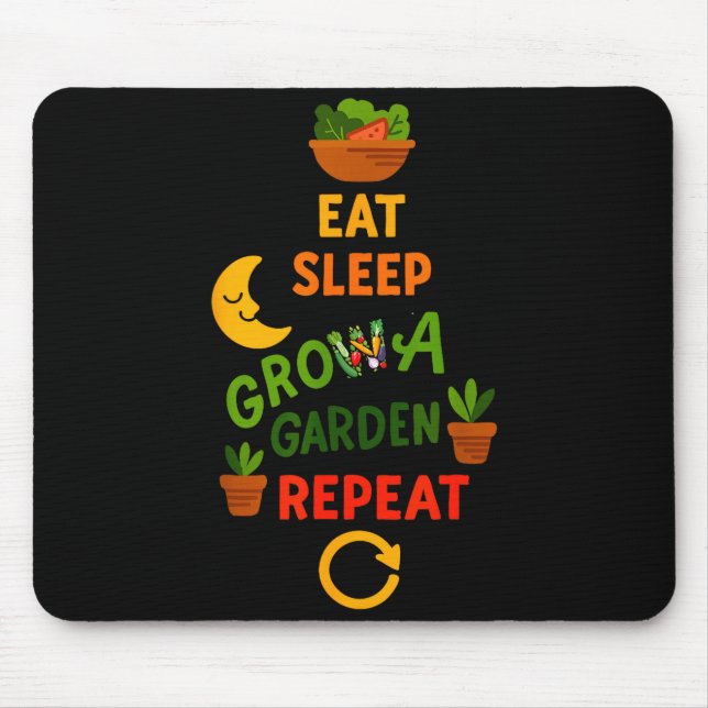 Funny Game Eat Sleep Grow A Garden Repeat Gamer De Musmatta (Framsidan)