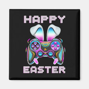 Funny Gamer Boy-spelare i videospelsstyrenheten gl Magnet