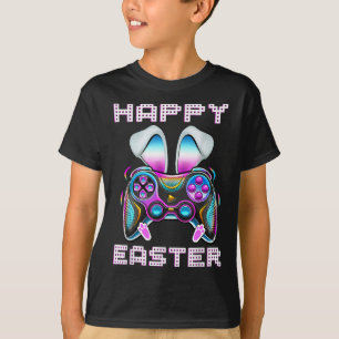 Funny Gamer Boys Kids från Påsk videospelsstyrenhe T Shirt