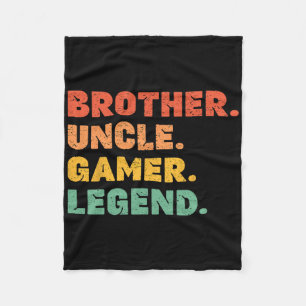 Funny Gamer Brother farbror Gaming Legend Vintage Fleecefilt