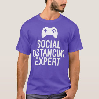 Funny Gamer Gift Social Avstånd Epert T Shirt