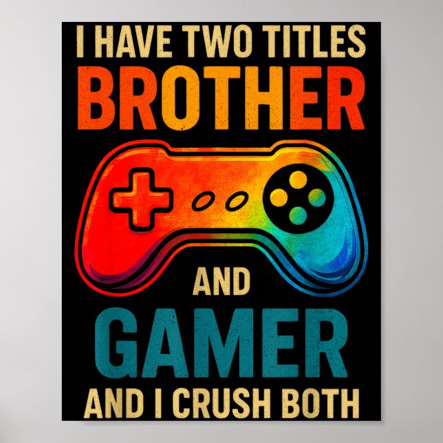 Funny Gamer Graphic Tee For Boys Teens Kids Video  Poster (Framsidan)