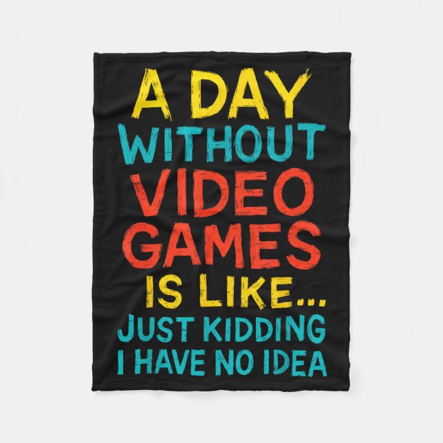 Funny Gamer Graphic Tee Men Boys Teens Video Gamin Fleecefilt (Framsidan)