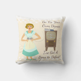 Funny Gamer Housefru Kitschy Snarky Motto Kudde