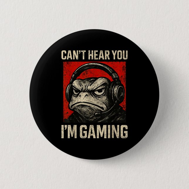 Funny Gamer Mpy Frog Art Men Women Boys Video Gami Knapp (Framsida)